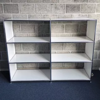 SYSTEM4|Bibliothèque basse ouverte |2x3 - 6 cases|L 150 × H 119 cm|Blanc