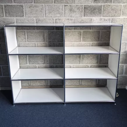 SYSTEM4|Bibliothèque basse ouverte |2x3 - 6 cases|L 150 × H 119 cm|Blanc