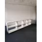 SYSTEM4|Bibliothèque ouverte|4x2 - 8 cases|L 300 × H 80|Blanc