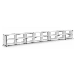 SYSTEM4|Meuble bas |8x2 - 16 cases|L 600 × H 80 cm |Blanc