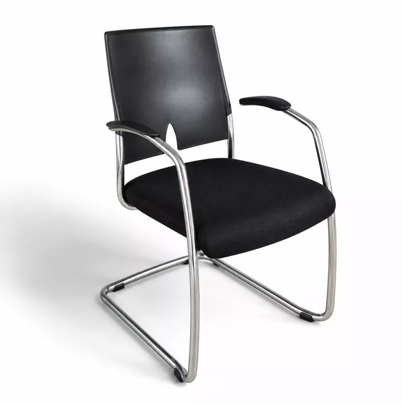RODER|Siége visiteurs| L 49 X H 94.5 cm|Noir