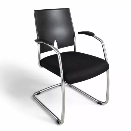 RODER|Siége visiteurs| L 49 X H 94.5 cm|Noir