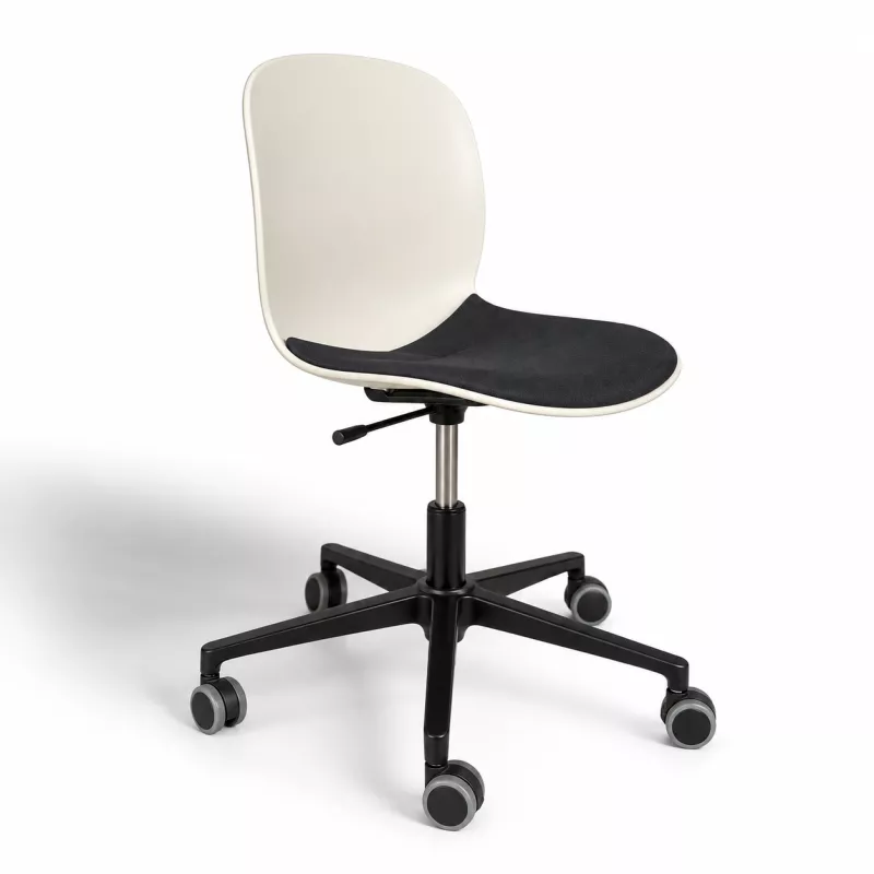 RBM Noor Footbase|Designer Flokk |Siège de travail|L 66.5 × H 85.7 cm|Blanc/Noir RBM Noor Footbase|Designer Flokk |Siège de travail|L 66.5 × H 85.7 cm|Blanc/Noir