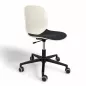 RBM Noor Footbase|Designer Flokk |Siège de travail|L 66.5 × H 85.7 cm|Blanc/Noir