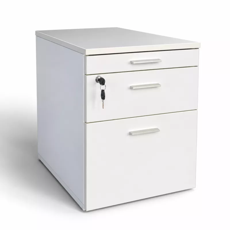 STEELCASE│Caisson mobile 3 tiroirs│Profondeur 56 cm│Blanc