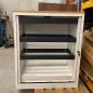 ARIV│Armoire à rideaux │Portes coulissantes| L100 x H121cm│Blanc/Chêne clair