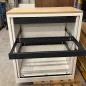 ARIV│Armoire à rideaux │Portes coulissantes| L100 x H121cm│Blanc/Chêne clair