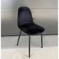BAITA|Siège visiteur| L 43.5 × H 86.5 cm|Velours Noir