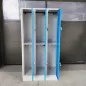 VESMO|Vestiaire monobloc|6 casiers|Industrie propre|L 90 X H 180 cm|Bleu clair/Gris