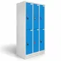 VESMO|Vestiaire monobloc|6 casiers|Industrie propre|L 90 X H 180 cm|Bleu clair/Gris