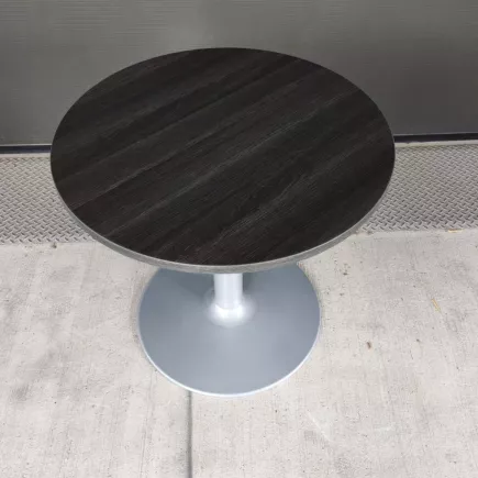 EXPRIM|Table ronde pied tulipe| Diamètre 80 cm |Chêne café