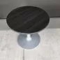 EXPRIM|Table ronde pied tulipe| Diamètre 80 cm |Chêne café