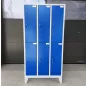 VESMO|Vestiaire monobloc avec pieds| 6 casiers| L 90 X H 185 cm|Bleu foncé/Gris