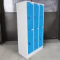 VESMO|Vestiaire monobloc|6 casiers|Industrie propre|L 90 X H 180 cm|Bleu clair/Gris