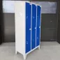 VESMO|Vestiaire monobloc avec pieds| 6 casiers| L 90 X H 185 cm|Bleu foncé/Gris