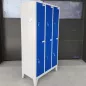 VESMO|Vestiaire monobloc avec pieds| 6 casiers| L 90 X H 185 cm|Bleu foncé/Gris