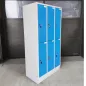 VESMO|Vestiaire monobloc|6 casiers|Industrie propre|L 90 X H 180 cm|Bleu clair/Gris