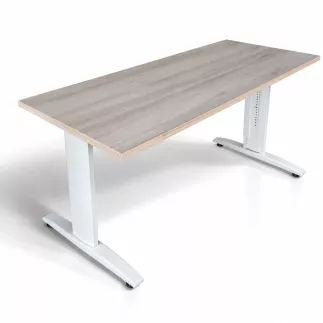 ACAOL│Bureau droit L160 x p70 cm│Acacia/Blanc