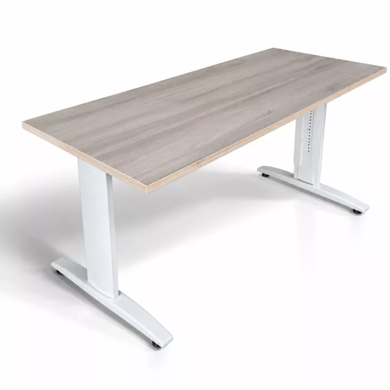 ACAOL│Bureau droit L160 x p70 cm│Acacia/Blanc