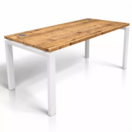 ASTRO│Bureau droit L 160 x P 70│Timber/Blanc