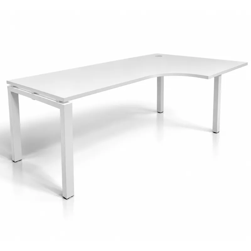 ASTRO│Bureau retour à droite L 180/80 x P 110/60│Blanc/Blanc