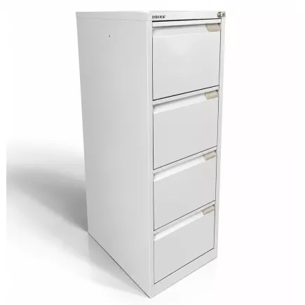 BISLEY│Classeur à dossiers suspendus H132,5 cm - 4 tiroirs│Gris clair