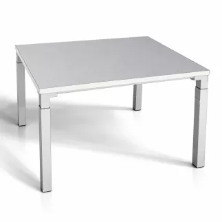 STEELCASE│KALIDRO Bureau droit L100 Pieds gris alu réglables en hauteur