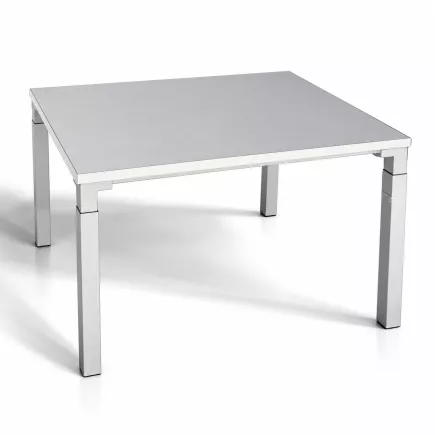 STEELCASE│KALIDRO Bureau droit L100 Pieds gris alu réglables en hauteur