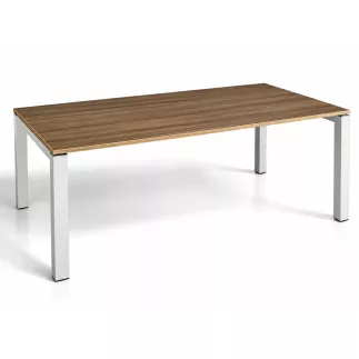 STUL│Bureau L180 x p80 x H 72 cm│Walnut / Gris alu