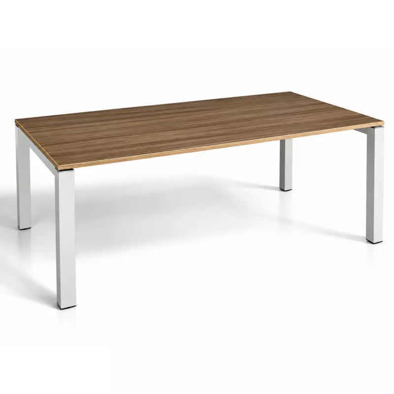 STUL│Bureau L180 x p80 x H 72 cm│Walnut / Gris alu