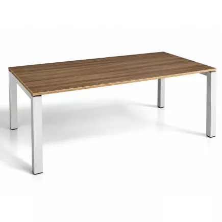 STUL│Bureau L180 x p80 x H 72 cm│Walnut / Gris alu