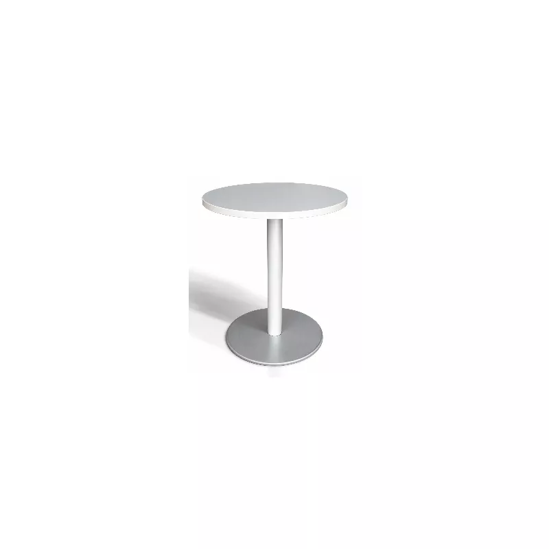 STEELCASE│Table ronde ø 60 cm│Blanc / Gris aluminium