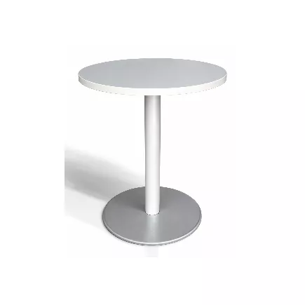 STEELCASE│Table ronde ø 60 cm│Blanc / Gris aluminium