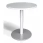 STEELCASE│Table ronde ø 60 cm│Blanc / Gris aluminium