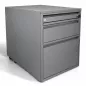 LO LISTA│Caisson sous bureau 964 - 3 Tiroirs │Profondeur 60 cm│Gris anthracite/Gris clair