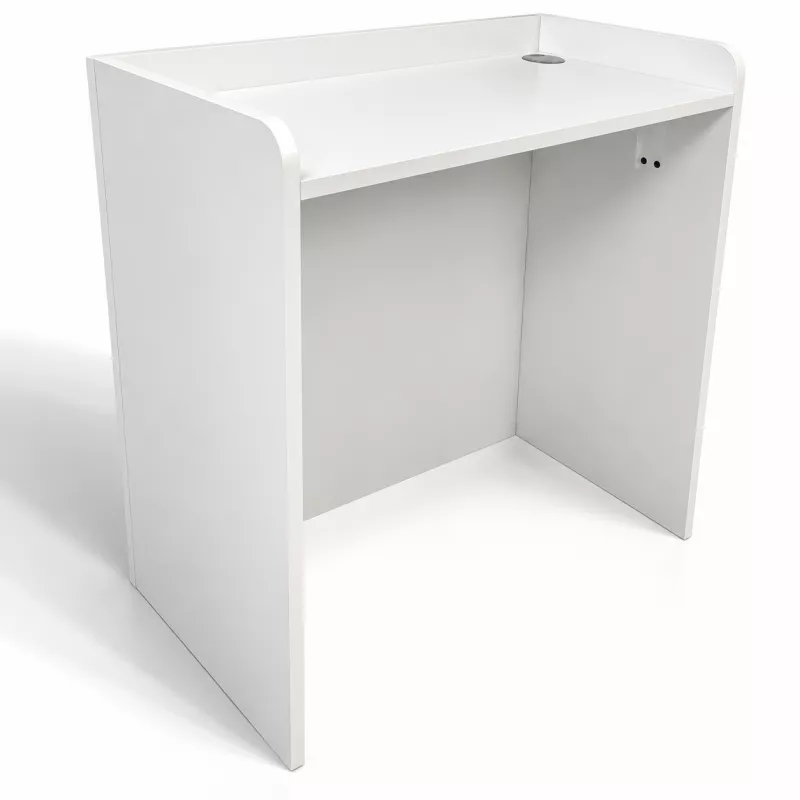 IMAGE│Comptoir d'accueil debout L 110 x p 50 x H 114 - Blanc IMAGE│Comptoir d'accueil debout L 110 x p 50 x H 114 - Blanc