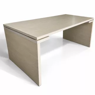 XENIO+│Bureau Direction droit L 200 x p 100 cm - avec voile de fond│Chêne Fil