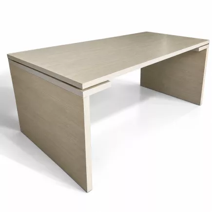 XENIO+│Bureau Direction droit L 200 x p 100 cm - avec voile de fond│Chêne Fil