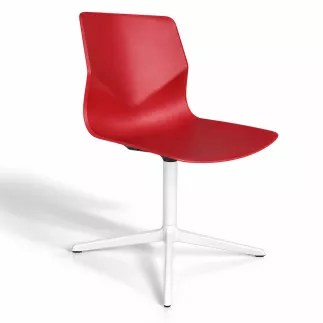 FOUR DESIGN│Modèle FourSure 99│Design Strand + Hvass│Chaise d'accueil / collectivité│Rouge