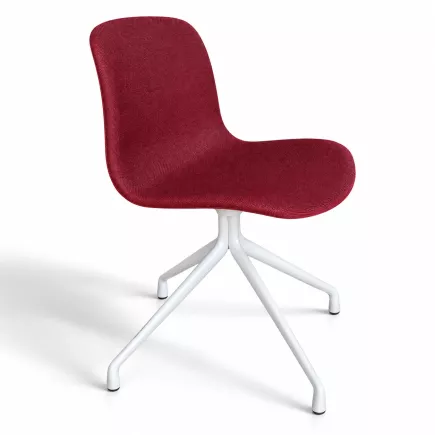 TROY│Chaise d'accueil / collectivité - Tissu│4 branches│Rouge bordeaux