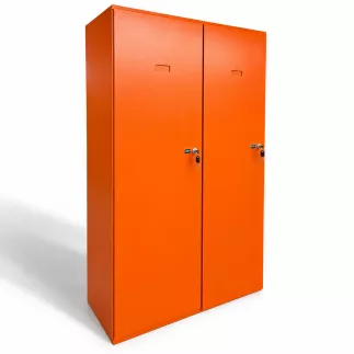 PRO│Vestiaire métallique - 2 casiers L100 cm│Orange