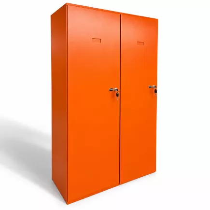 PRO│Vestiaire métallique - 2 casiers L100 cm│Orange