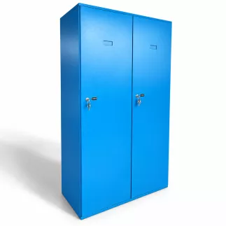 PRO│Vestiaire métallique - 2 casiers L100 cm│Bleu
