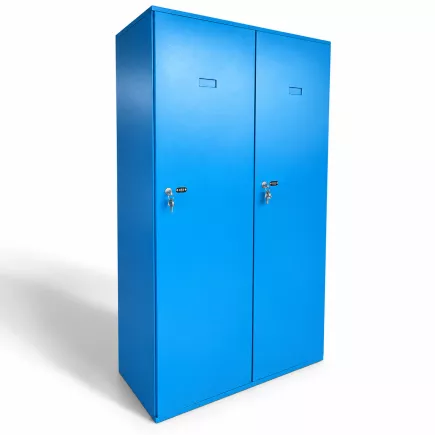 PRO│Vestiaire métallique - 2 casiers L100 cm│Bleu