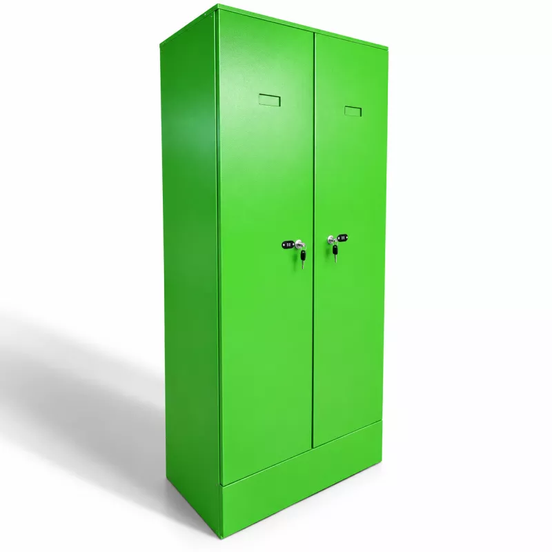 PRO│Vestiaire métallique - 2 casiers L60 cm│Vert