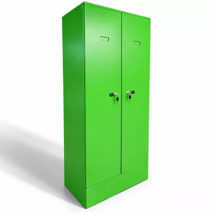 PRO│Vestiaire métallique - 2 casiers L60 cm│Vert