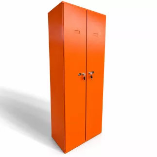 PRO│Vestiaire métallique - 2 casiers L60 cm│Orange