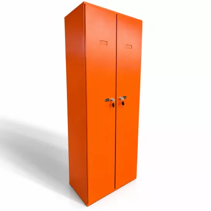 PRO│Vestiaire métallique - 2 casiers L60 cm│Orange