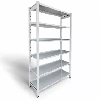SANMA│Rayonnage - 6 tablettes - L102 x H202 cm│Gris
