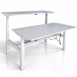 ELITE PROGRESS BACK │ Bureaux électriques L. 180 cm structure partagée - 2 postes - sans cloison